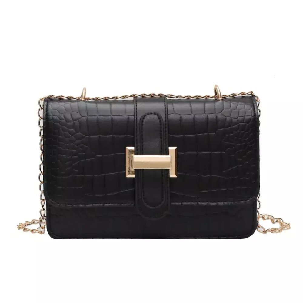 Black Crocodile Mini Crossbody Bag Boutique - Picture 2 of 2
